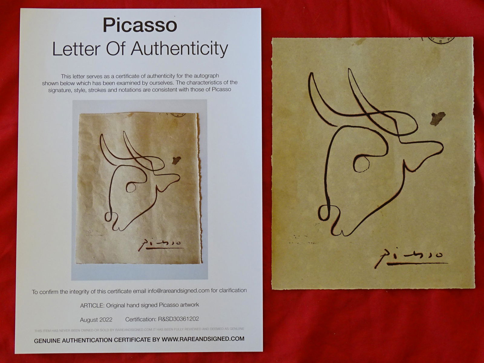 Pablo Picasso, ink drawing (1 of 8)