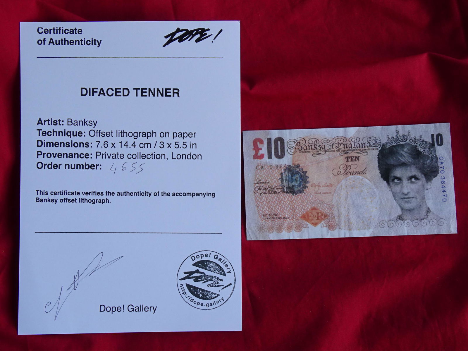 BANKSY TENNER + COA (1 of 5)