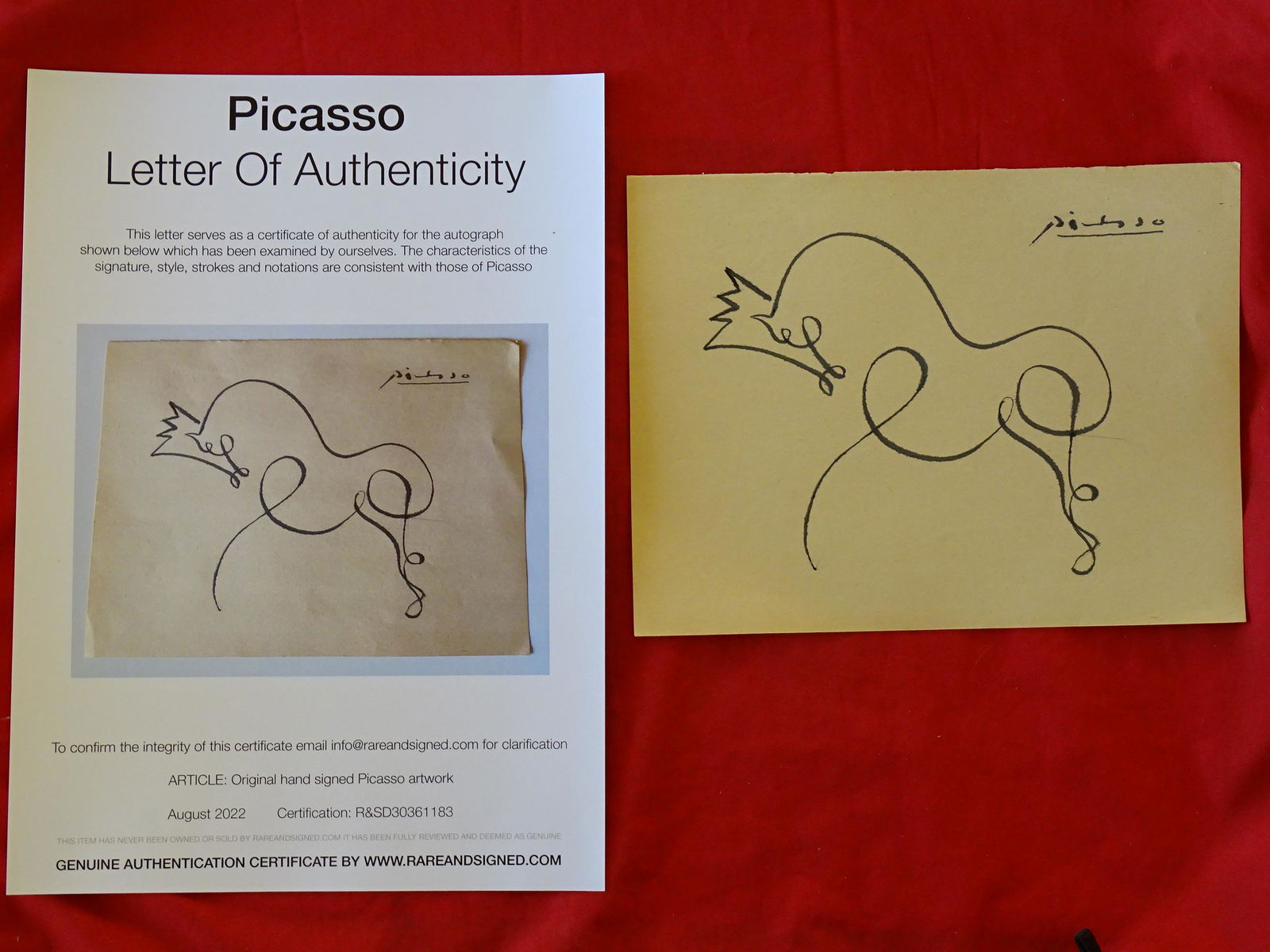 Pablo Picasso, ink drawing (1 of 7)