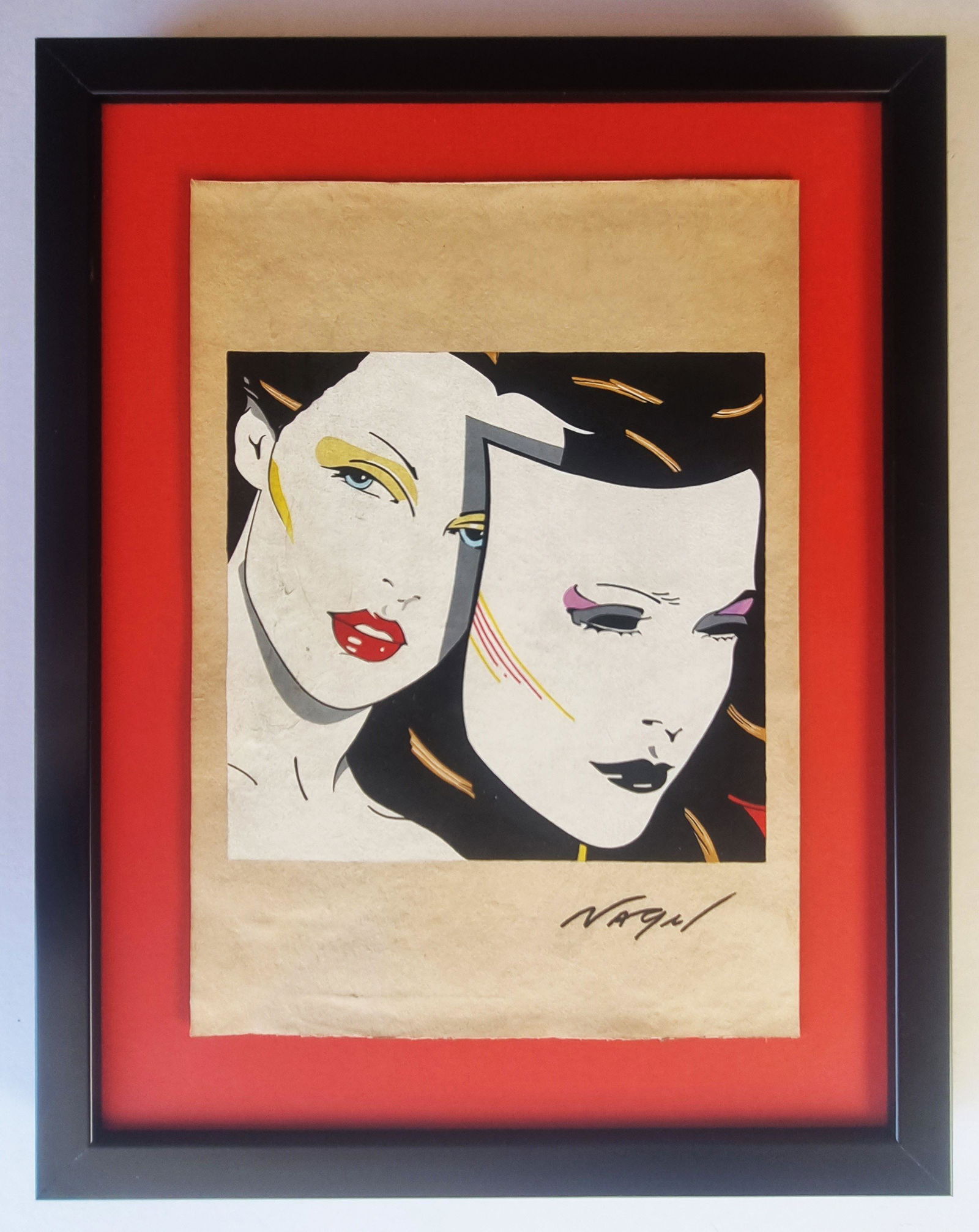 PATRICK NAGEL , hand signed drawing (1 of 2)
