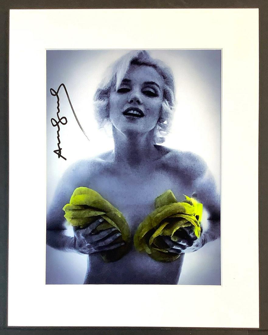 ANDY WARHOL , MARILYN MONROE, PRINT ,Hand Signed. COA (1 of 4)