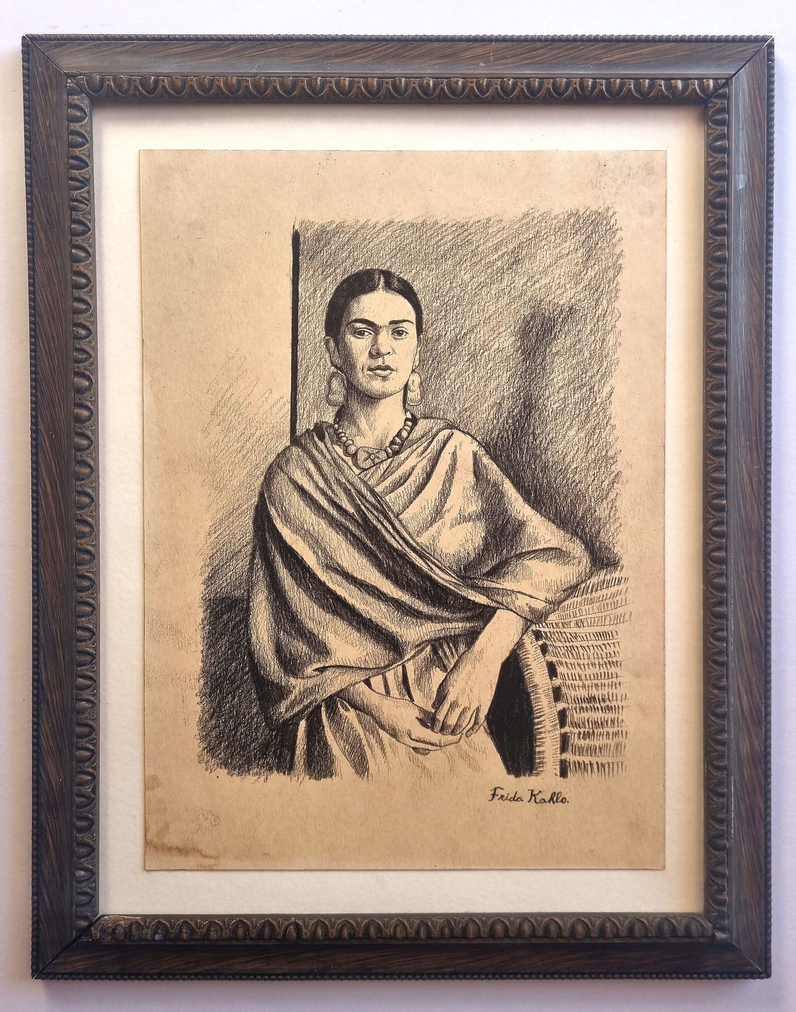 Frida Kahlo, Drawing hand signed (1 of 3)