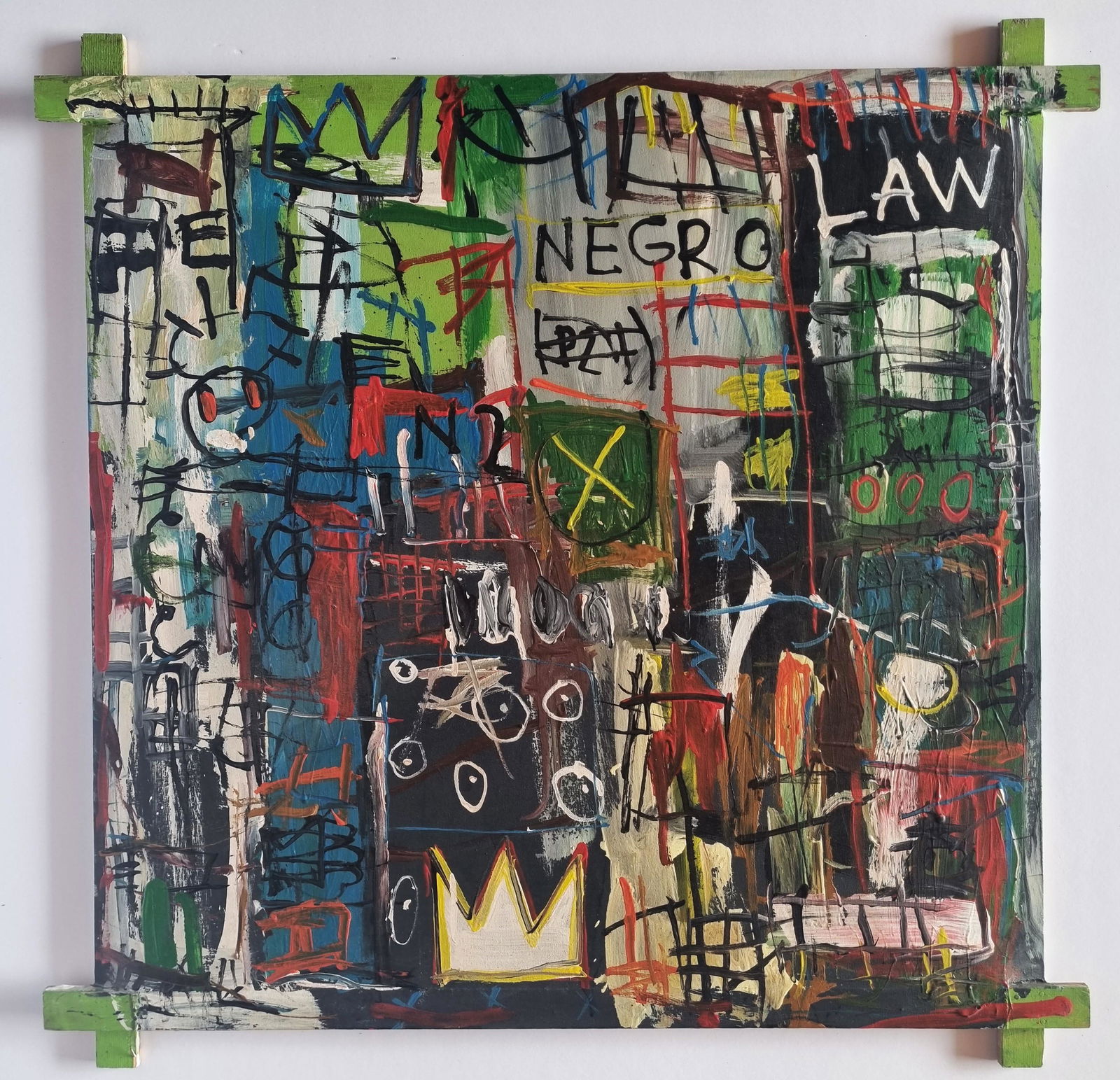Jean-Michel Basquiat, acrylic painting on canvas signed (1 of 3)