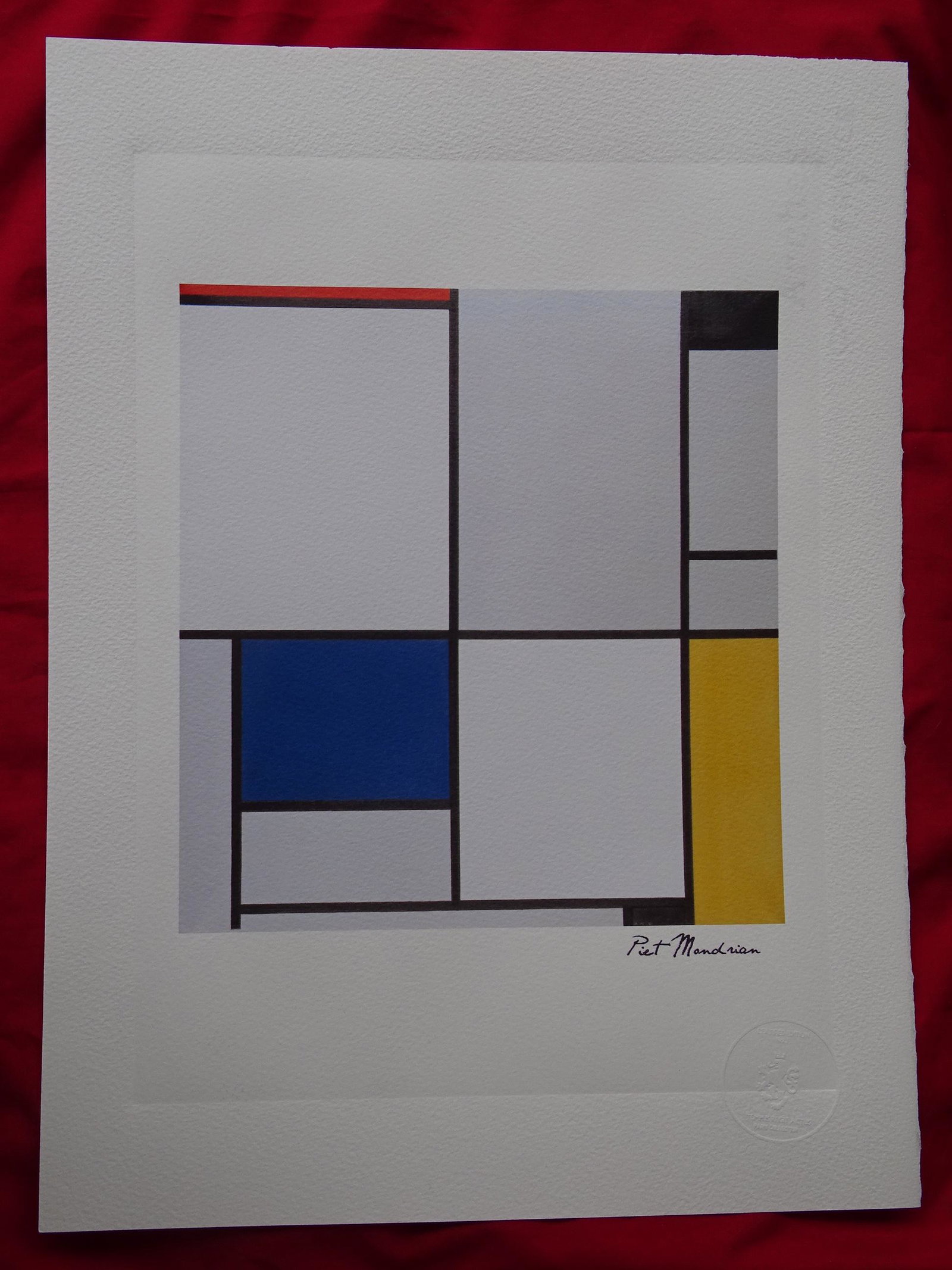Piet Mondrian: Piet Mondrian. Limited edition , 38x28cm, phototype heliogravure,exceptional quality and size (38x28.5 cm) by Arts Edition Impression Ars Longa Vita Brevis
