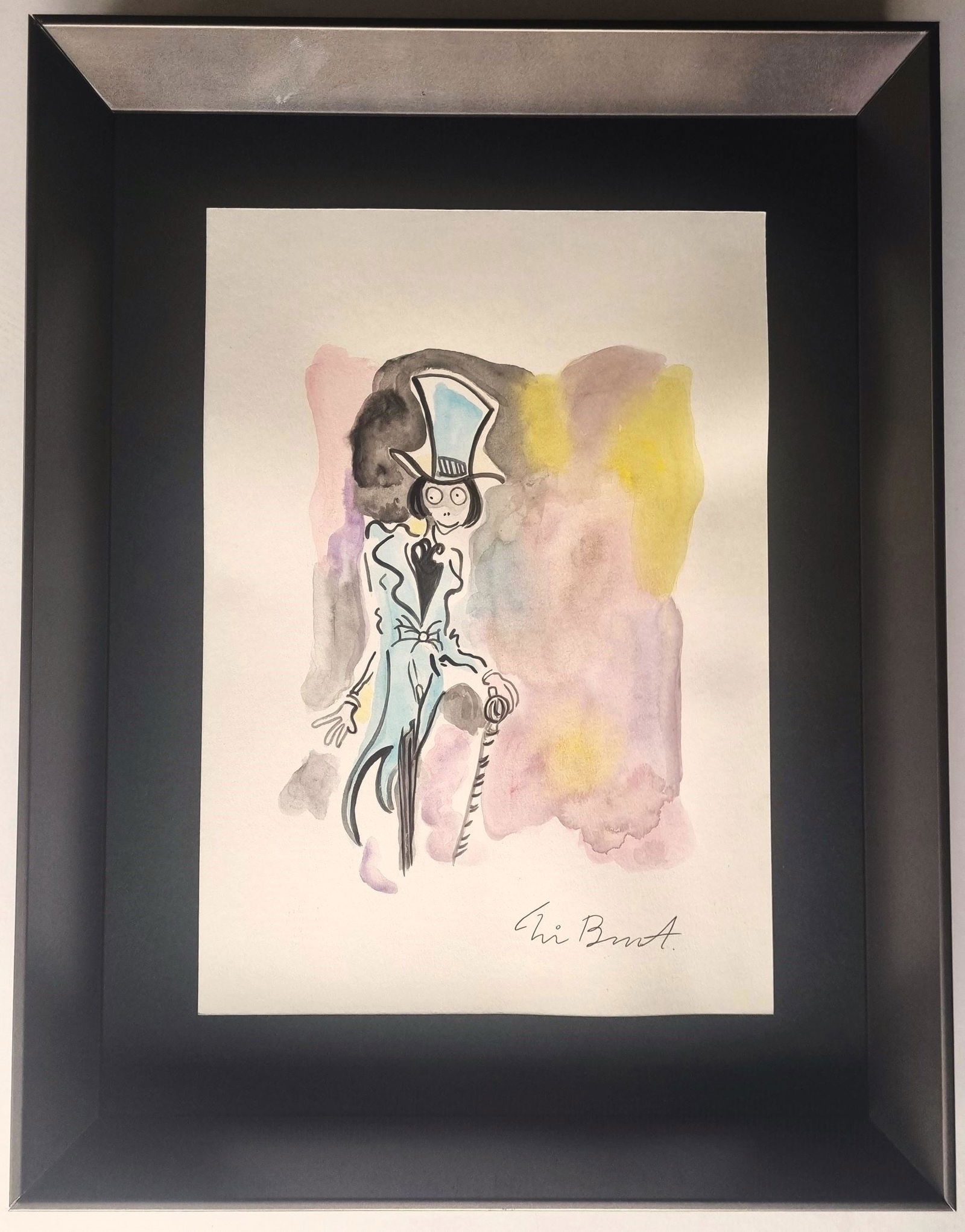 Tim Burton , drawing hand signed (1 of 2)