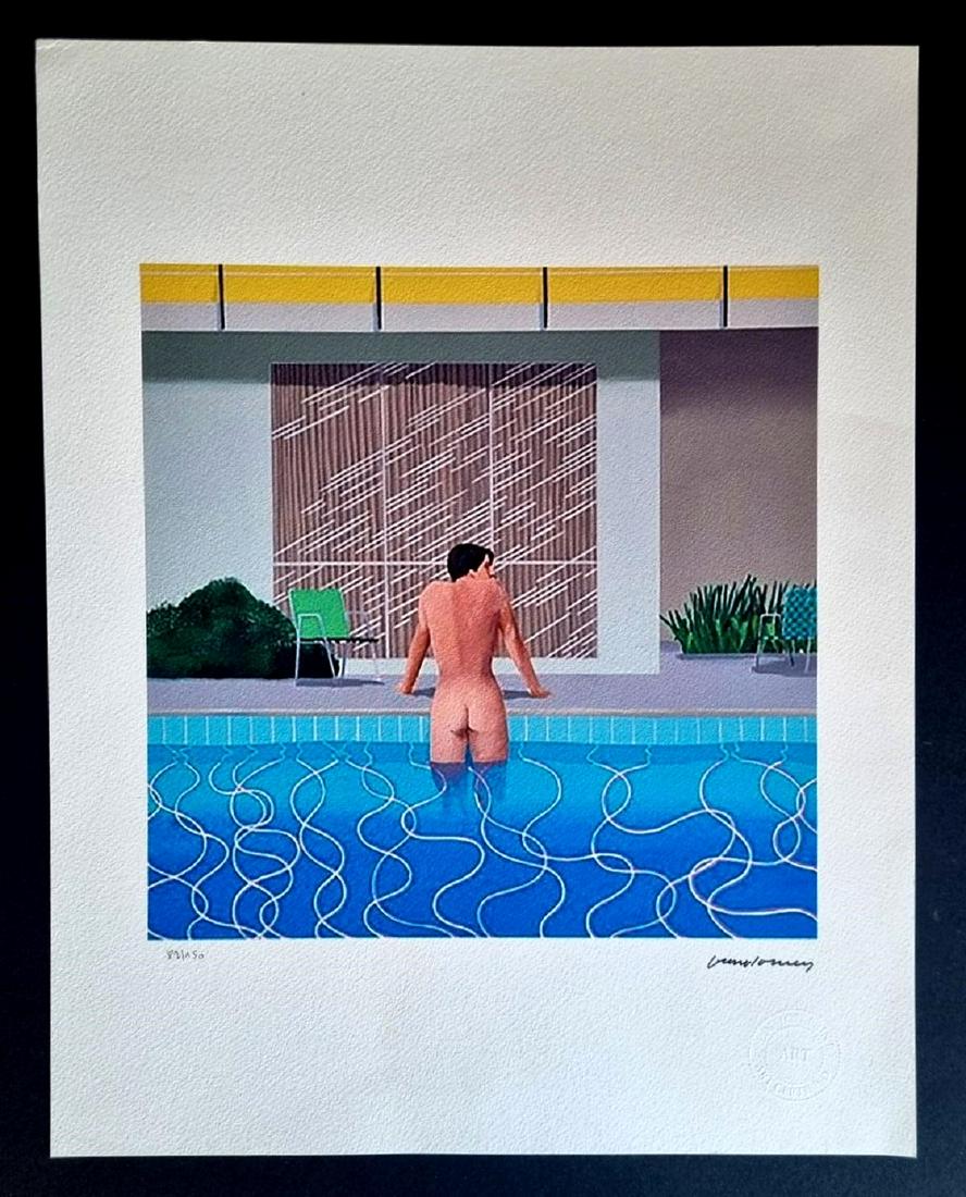 David Hockney ,Lithographie Signed , numbered COA (1 of 5)