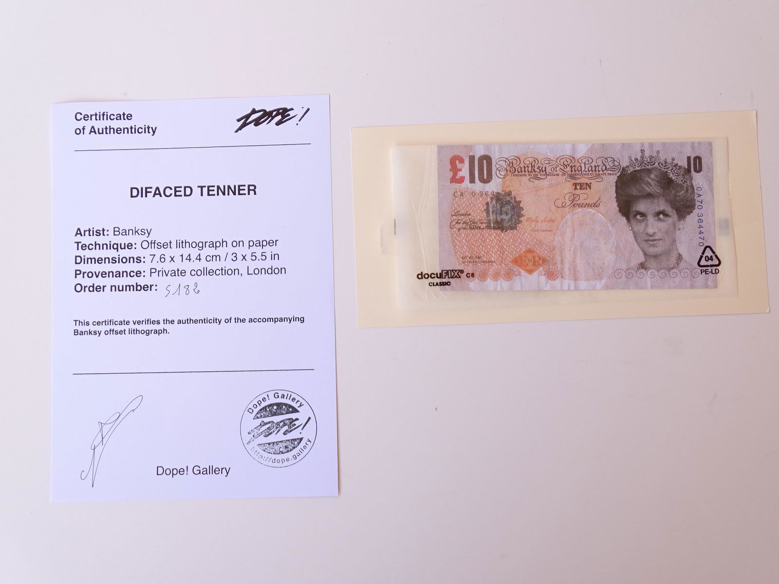 BANKSY TENNER + COA (1 of 8)