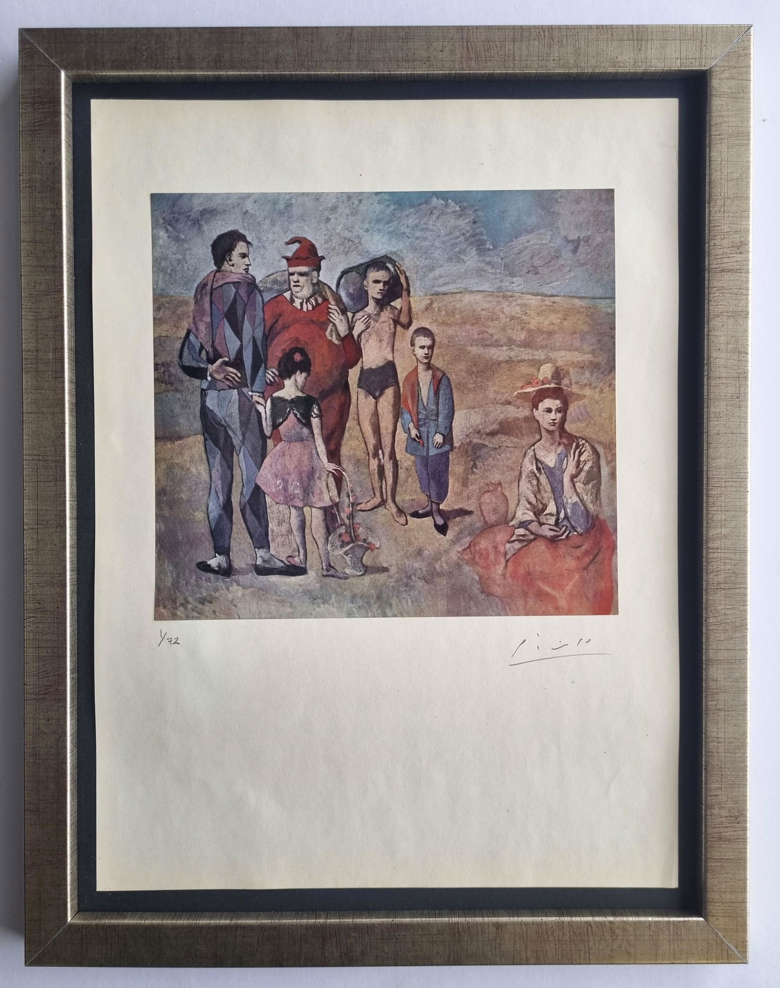 Pablo Picasso Print - The Saltimbanques, 1905, Hand Signed & COA (1 of 3)