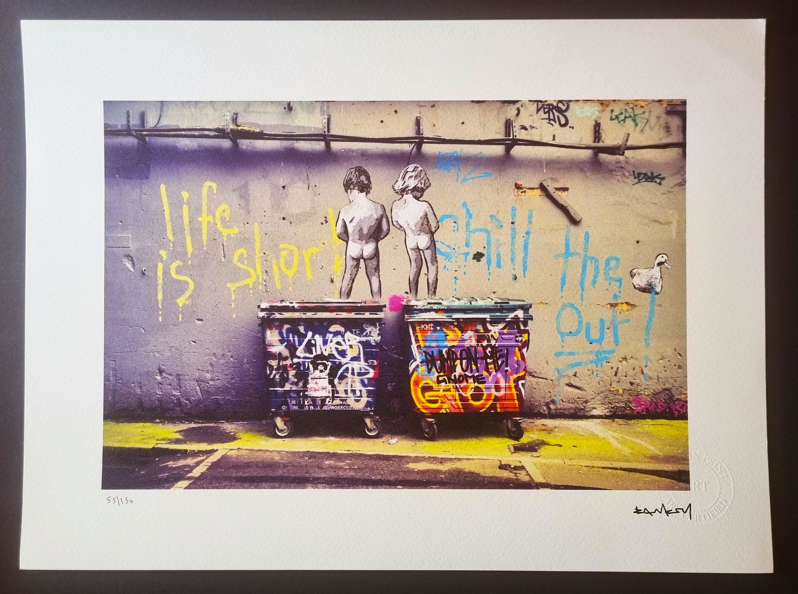 Banksy , Lithographie Signed , numbered COA (1 of 5)