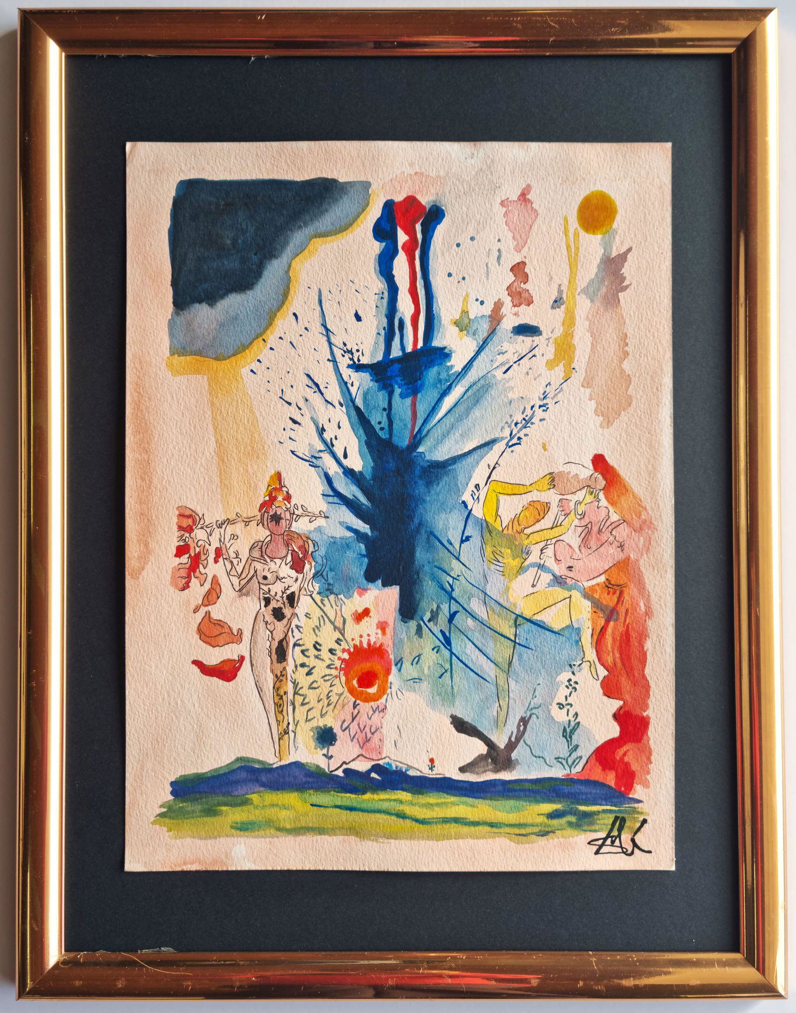 Salvador Dali , drawing hand signed (1 of 2)