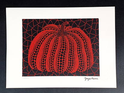 Yayoi Kusama,Lithographie Signed , numbered COA: Signature in the plate and numbered / 150 . Yayoi Kusama , lithograph on Arches paper.Dry pad.Comes with edition certificate.Dimension cm. 38 x 28 cm.COA