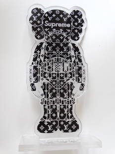 KAWS Supreme Louis Vuitton Stormtrooper: Plastic sculpture, ca 22 x 12cm Collaboration of Kaws, Supreme