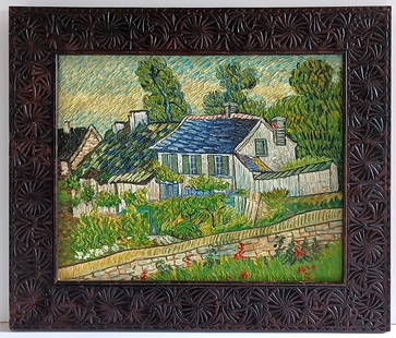 Vincent van Gogh, oil on canvas handmade: Vincent van Gogh, ATTRIBUTED oil on canvas handmade, unsignedMeasurements: 50 x 40 cm, with frame 65 x 45 cm. NO CERTIFICATE