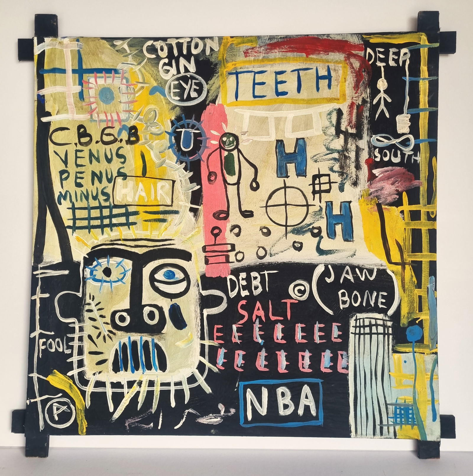 Jean-Michel Basquiat, acrylic painting on canvas signed (1 of 9)