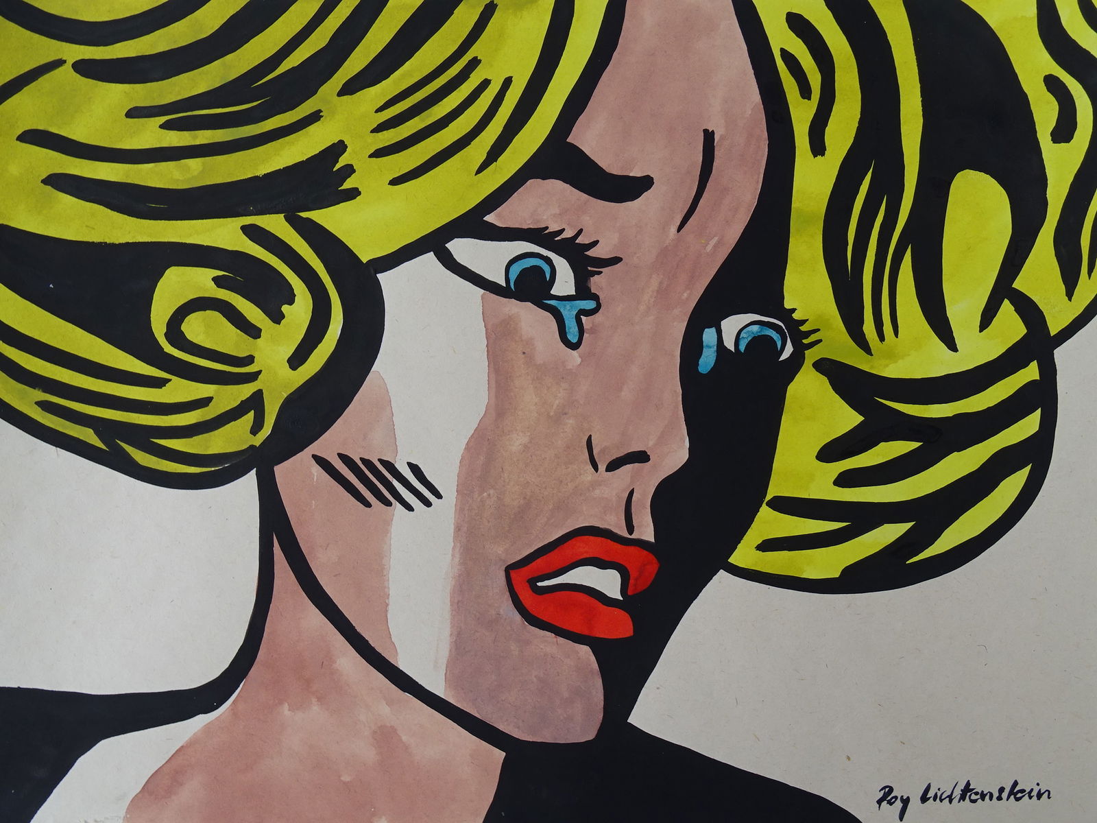 ROY LICHTENSTEIN, INK DRAWING, HAND SIGNED (1 of 8)