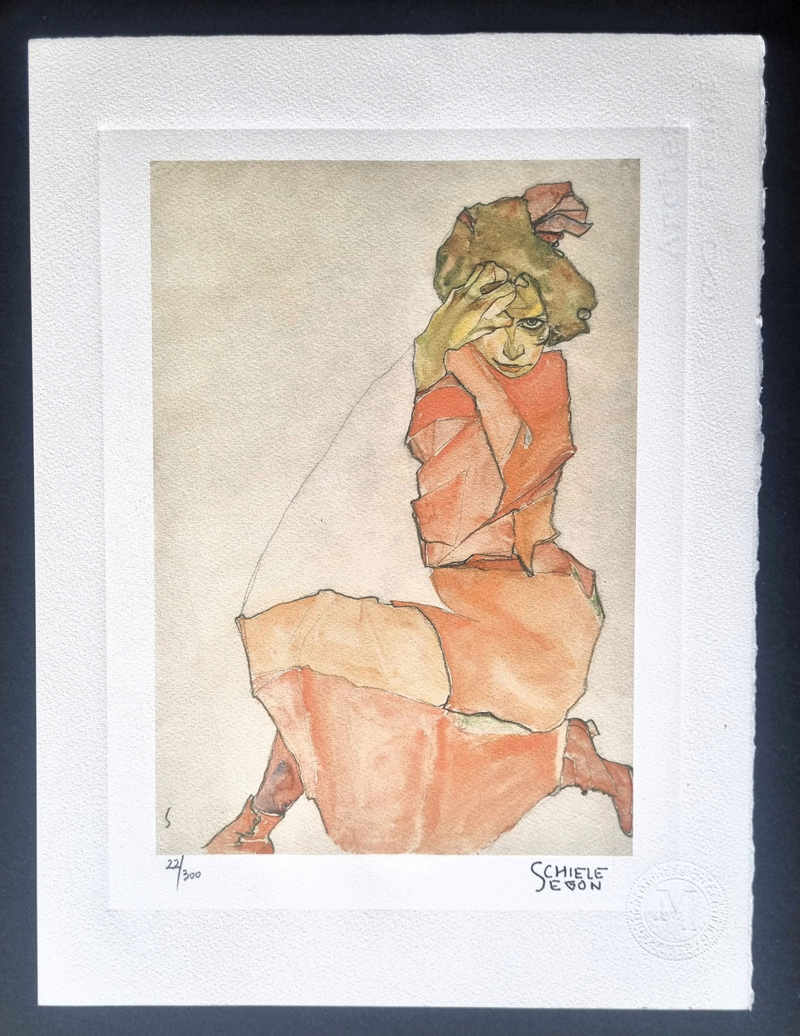 Egon Schiele , Lithographie Signed , numbered COA (1 of 4)