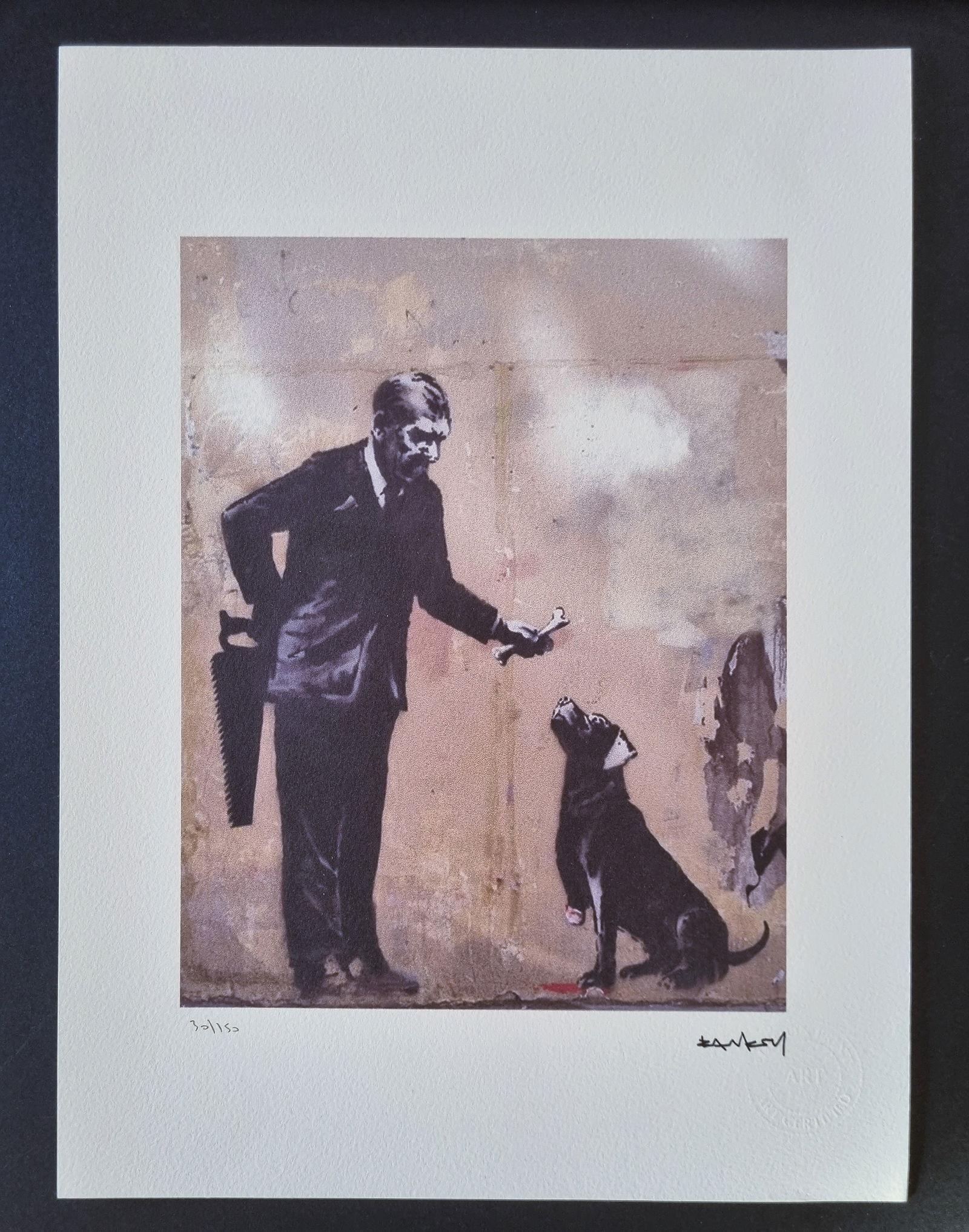 Banksy , Lithographie Signed , numbered COA (1 of 4)