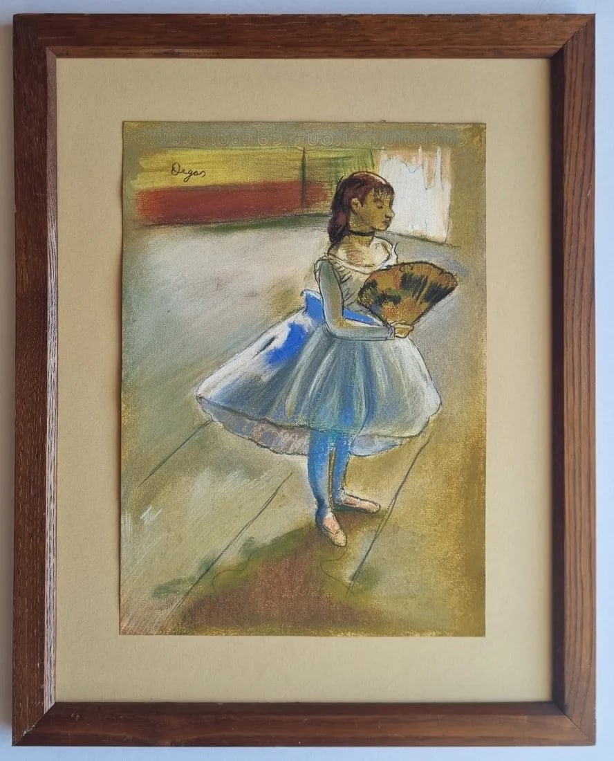 Edgar Degas Drawing on old paper SIGNED (1 of 2)