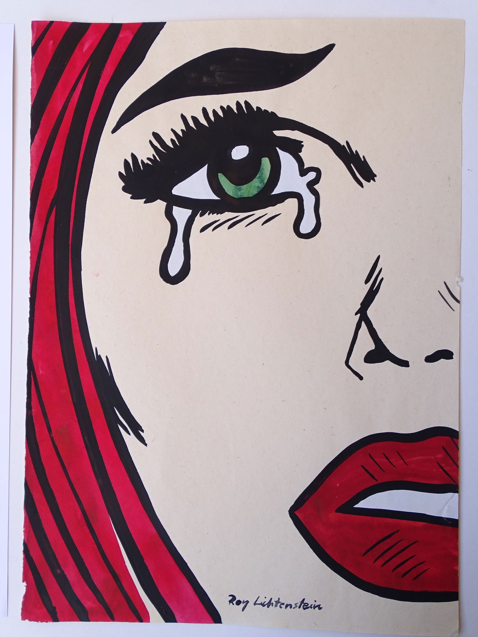 ROY LICHTENSTEIN, INK DRAWING, HAND SIGNED (1 of 3)