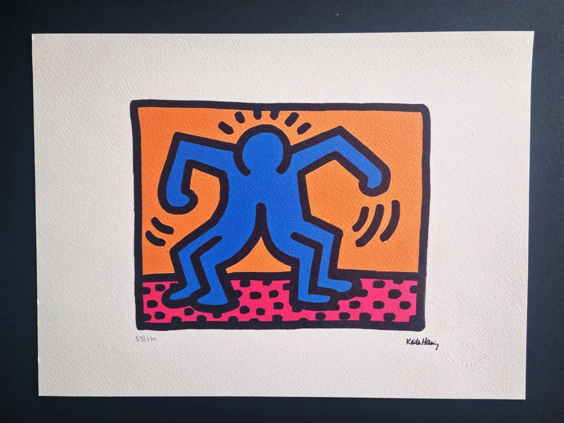 Keith Haring ,Lithographie Signed , numbered COA (1 of 4)