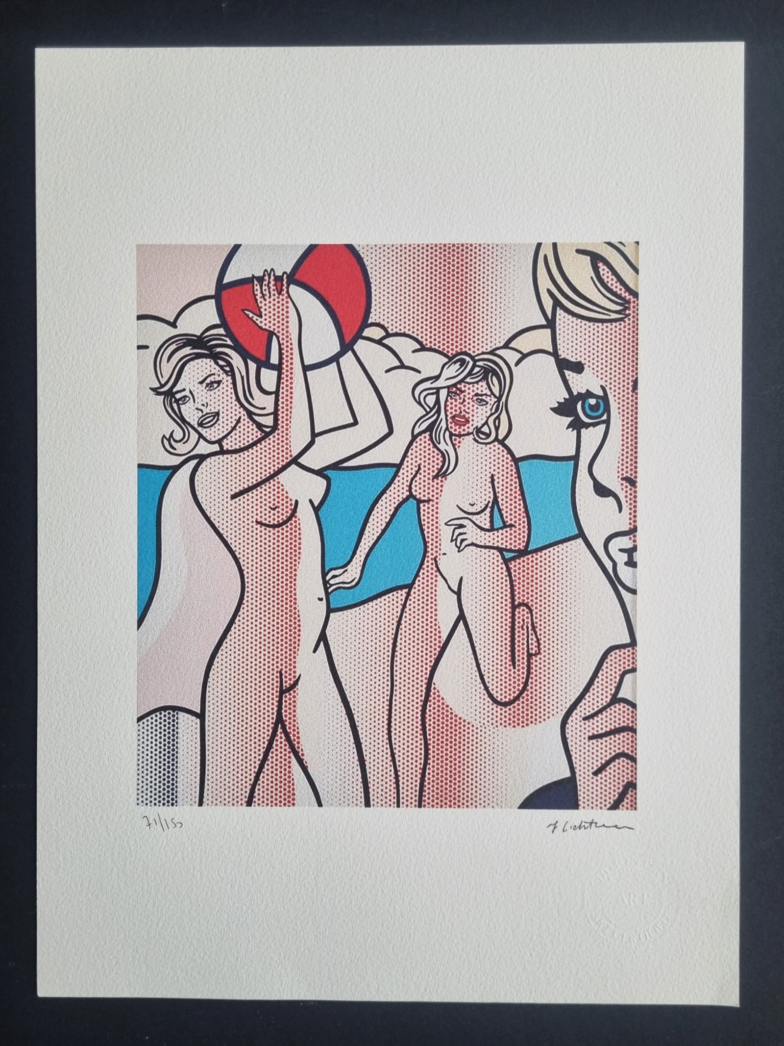 Roy Lichtenstein  ,LITHOGRAPHIE SIGNED ,COA (1 of 5)