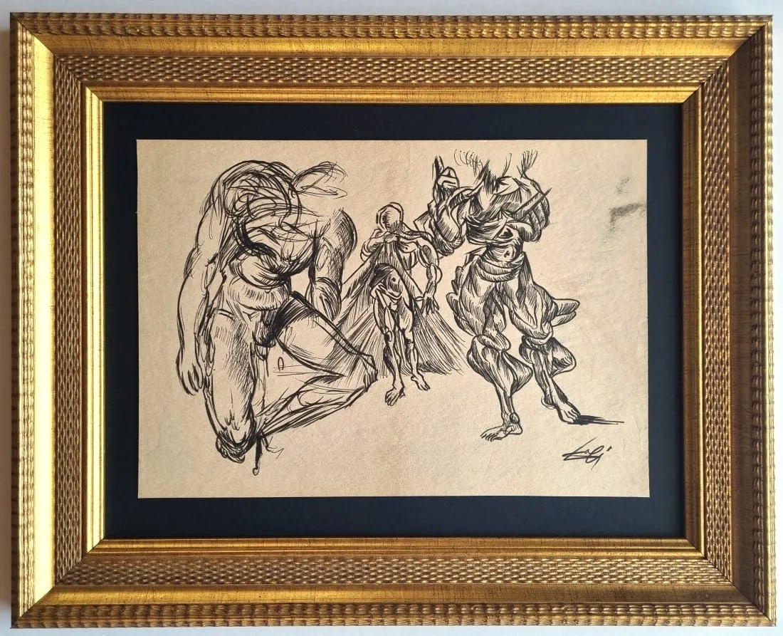 Salvador Dali drawing signed by hand (1 of 1)