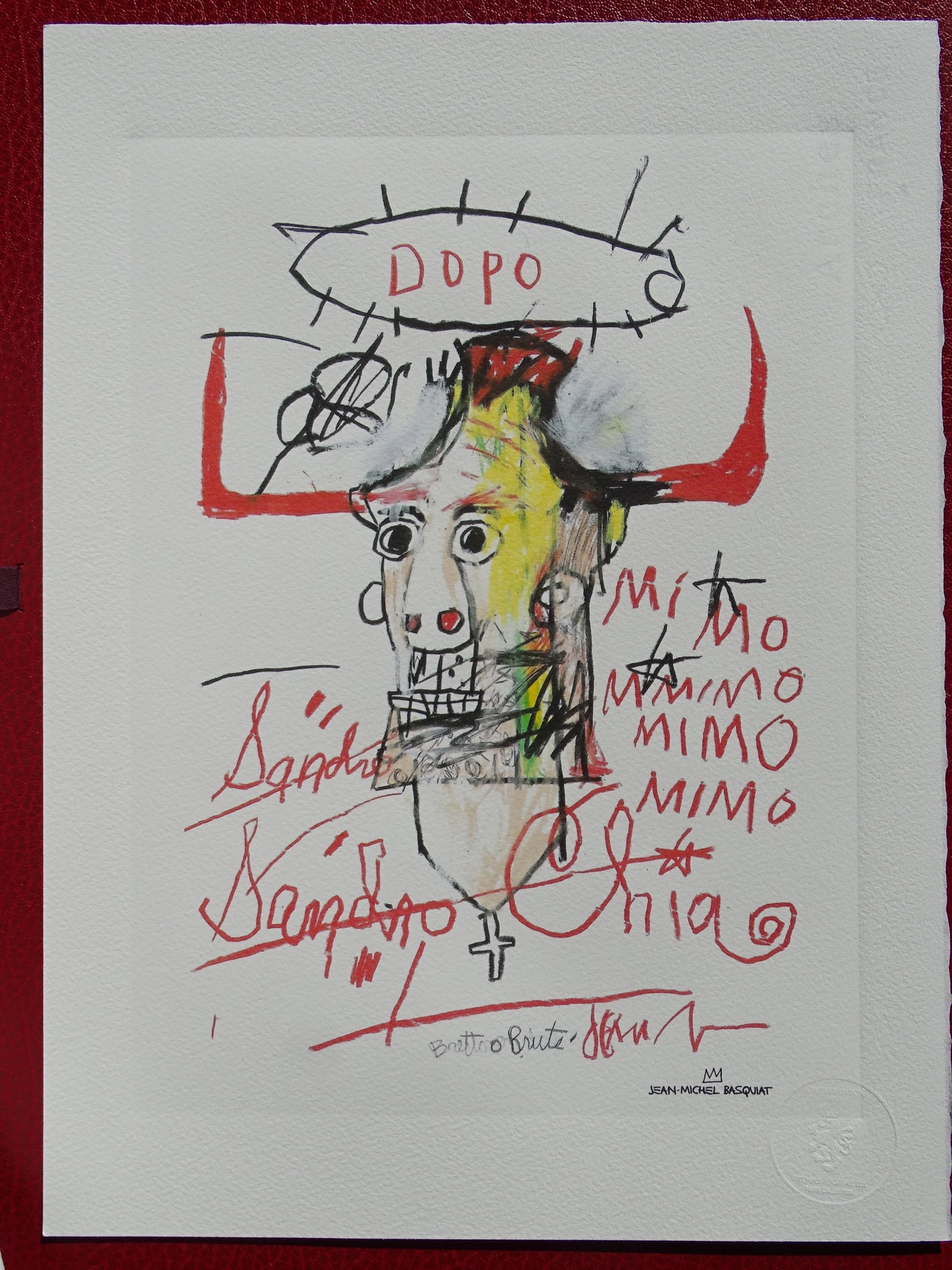 Jean-Michel Basquiat: Basquiat 38x28cm, embossed sealVery good condition