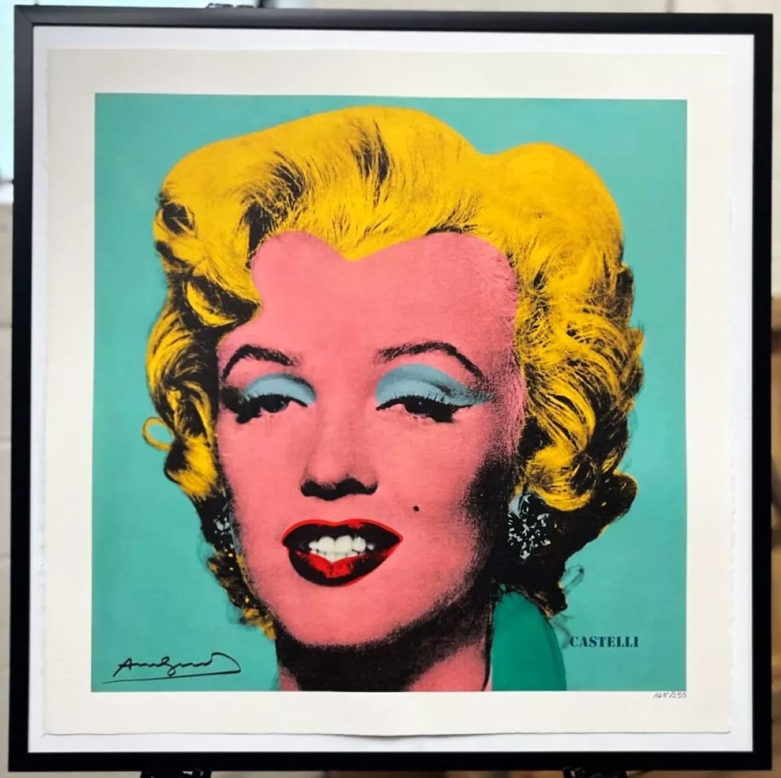 Andy Warhol , COA Shot Sage Blue Marilyn 1964 Lt. Ed. print signed number (1 of 3)