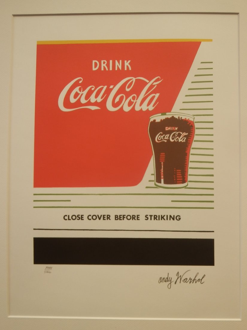 ANDY WARHOL Coca Cola SIGNED + HAND NUMBERED: ANDY WARHOL, HAND NUMBERED LIMITED PLATE SIGNED GRANO-LITHOGRAPHTitle:Mickey MouseFROM :1981/1986PENCIL NUMBERED ON LEFT SIDE SPECIAL EDITION , STAMPED ON THE BACK Arch / Motive Mounted professionally
