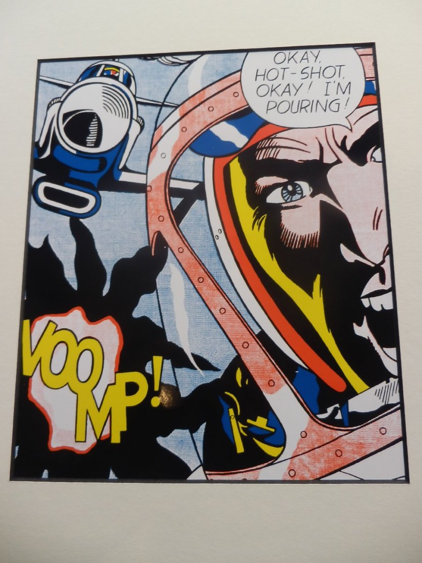 ROY LICHTENSTEIN SERIGRAPHY 1987: ROY LICHTENSTEIN SERIGRAPHY 1987 -ART BASEL, OLD LIMITED EDITION FROM 1987, 40X40CM WITH THE PASPARTU