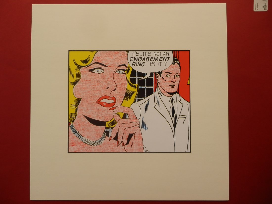 ROY LICHTENSTEIN SERIGRAPHY 1987 -ART BASEL: ROY LICHTENSTEIN SERIGRAPHY 1987 -ART BASEL, OLD LIMITED EDITION FROM 1987, 40X40CM WITH THE PASPARTU