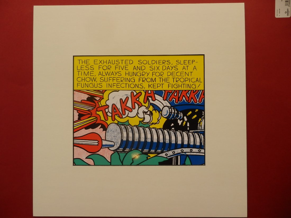 ROY LICHTENSTEIN SERIGRAPHY 1987 -ART BASEL: ROY LICHTENSTEIN SERIGRAPHY 1987 -ART BASEL, OLD LIMITED EDITION FROM 1987, 40X40CM WITH THE PASPARTU