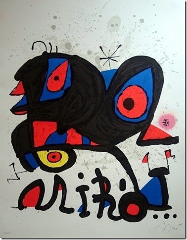 JOAN MIRO, LITHOGRAPH, HAND SIGNED (1 of 6)