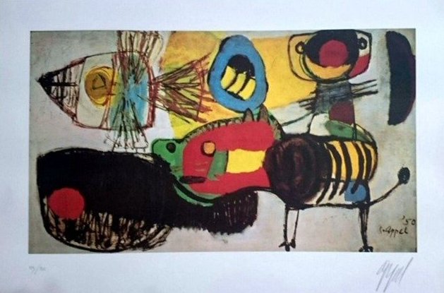 KAREL APPEL: Karel AppelScreenprint colorsEditing 100Dimensions: 82.5 X 56.5Signed and Numbered By hand