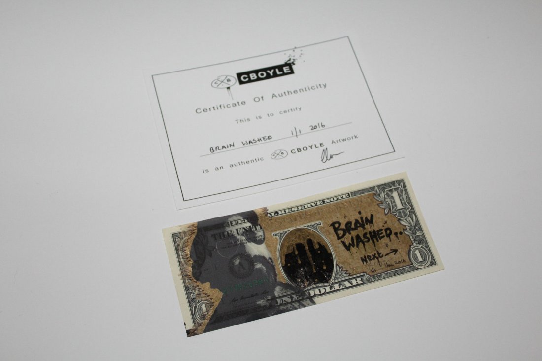 Mr Brainwash has brainwashed you $1 art by Chris Boyle (1 of 3)