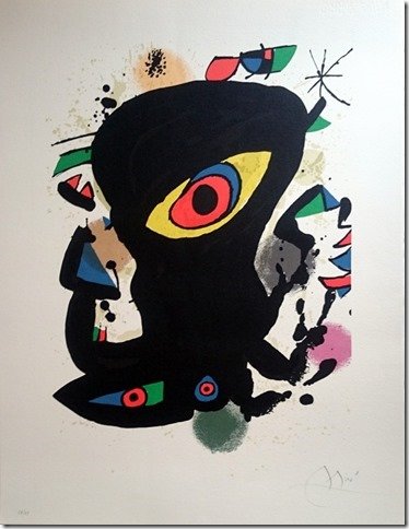 JOAN MIRO, HAND SIGNED LITHOGRAPH, 1970 (1 of 4)