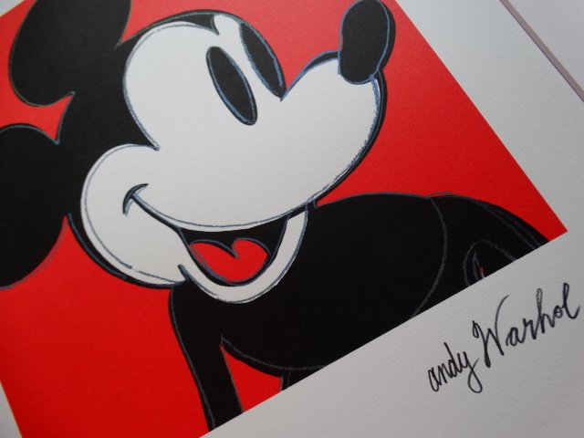 ANDY WARHOL, MICKEY MOUSE,  PLATE SIGNED  HAND NUMBERED (1 of 3)