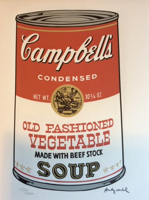ANDY WARHOL,  CAMPBELLS, PLATE SIGNED AND HAND NUMBERED (1 of 3)