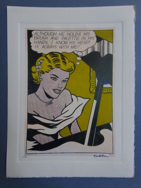 ROY LICHTENSTEIN, PLATE SIGNED AND HAND NUMBERED (1 of 4)