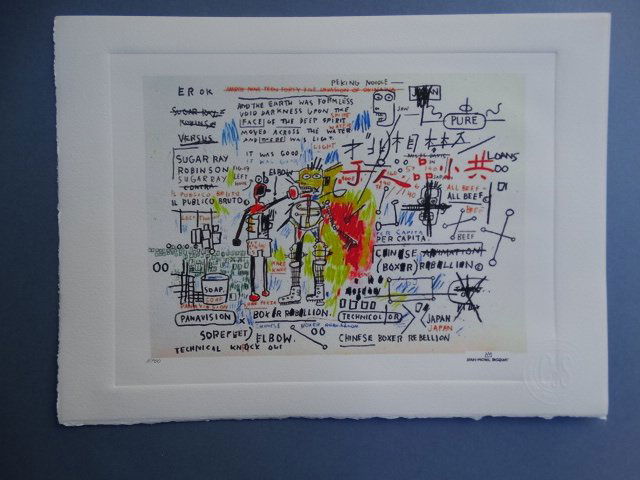 JEAN-MICHEL BASQUIAT PLATE SIGNED AND HAND NUMBERED (1 of 4)