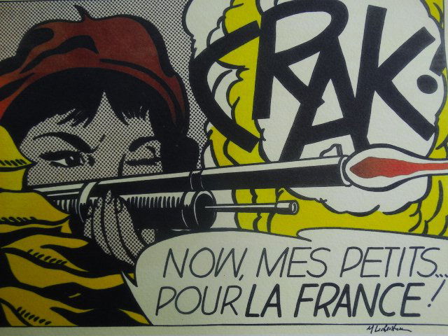 ROY LICHTENSTEIN, PLATE SIGNED AND HAND NUMBERED (1 of 4)