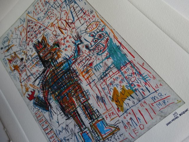 JEAN-MICHEL BASQUIAT, PLATE SIGNED AND HAND NUMBERED (1 of 4)