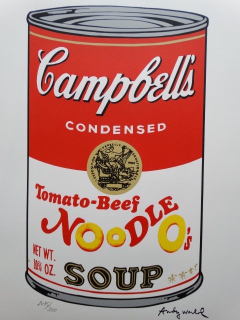 ANDY WARHOL, LITHOGRAPH SIGNED AND  HAND NUMBERED (1 of 3)
