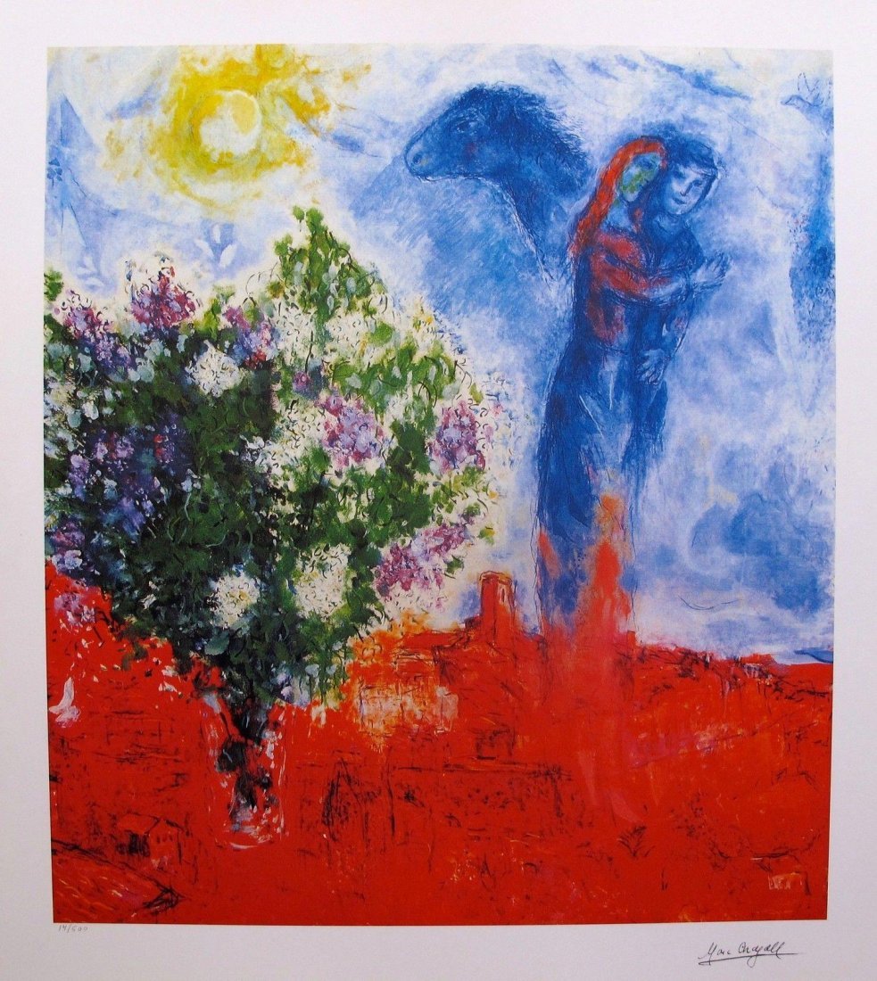 Marc Chagall,Couple above St. Paul (1 of 4)
