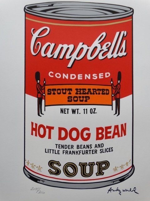 ANDY WARHOL, CAMPBELLS LITHOGRAPH SIGNED HAND NUMBERED (1 of 2)