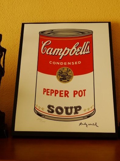 ANDY WARHOL, CAMPBELLS LITHOGRAPH SIGNED HAND NUMBERED (1 of 4)