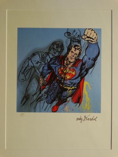 ANDY WARHOL, SUPERMAN PLATE SIGNED AND HAND NUMBERED (1 of 3)