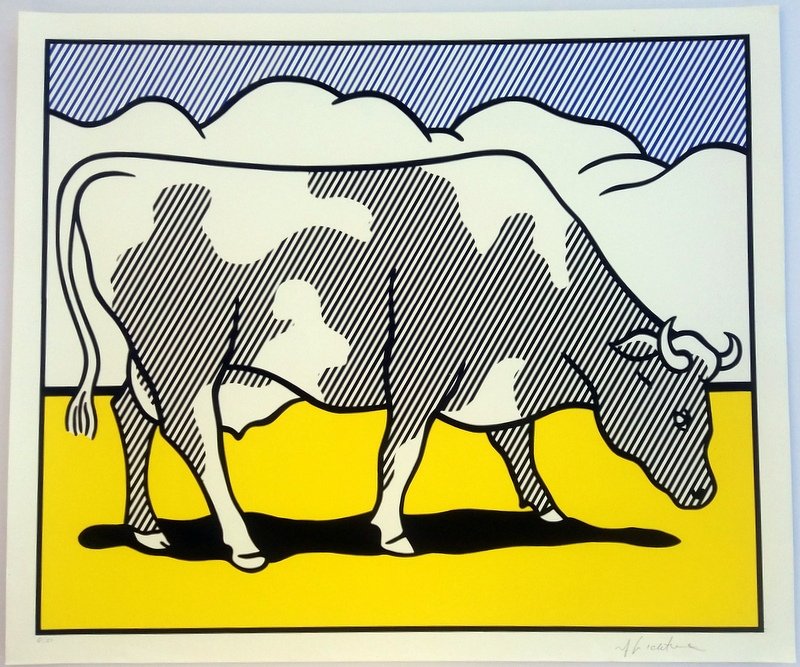 Roy Lichtenstein.Cow Triptych: Cow Going Abstract (1 of 5)