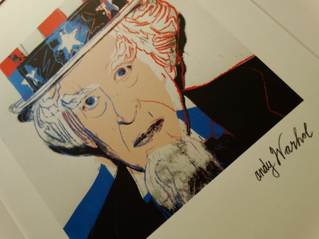 ANDY WARHOL, PLATE SIGNED AND HAND NUMBERED (1 of 3)