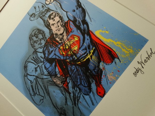 ANDY WARHOL, SUPERMANPLATE SIGNED AND HAND NUMBERED (1 of 3)